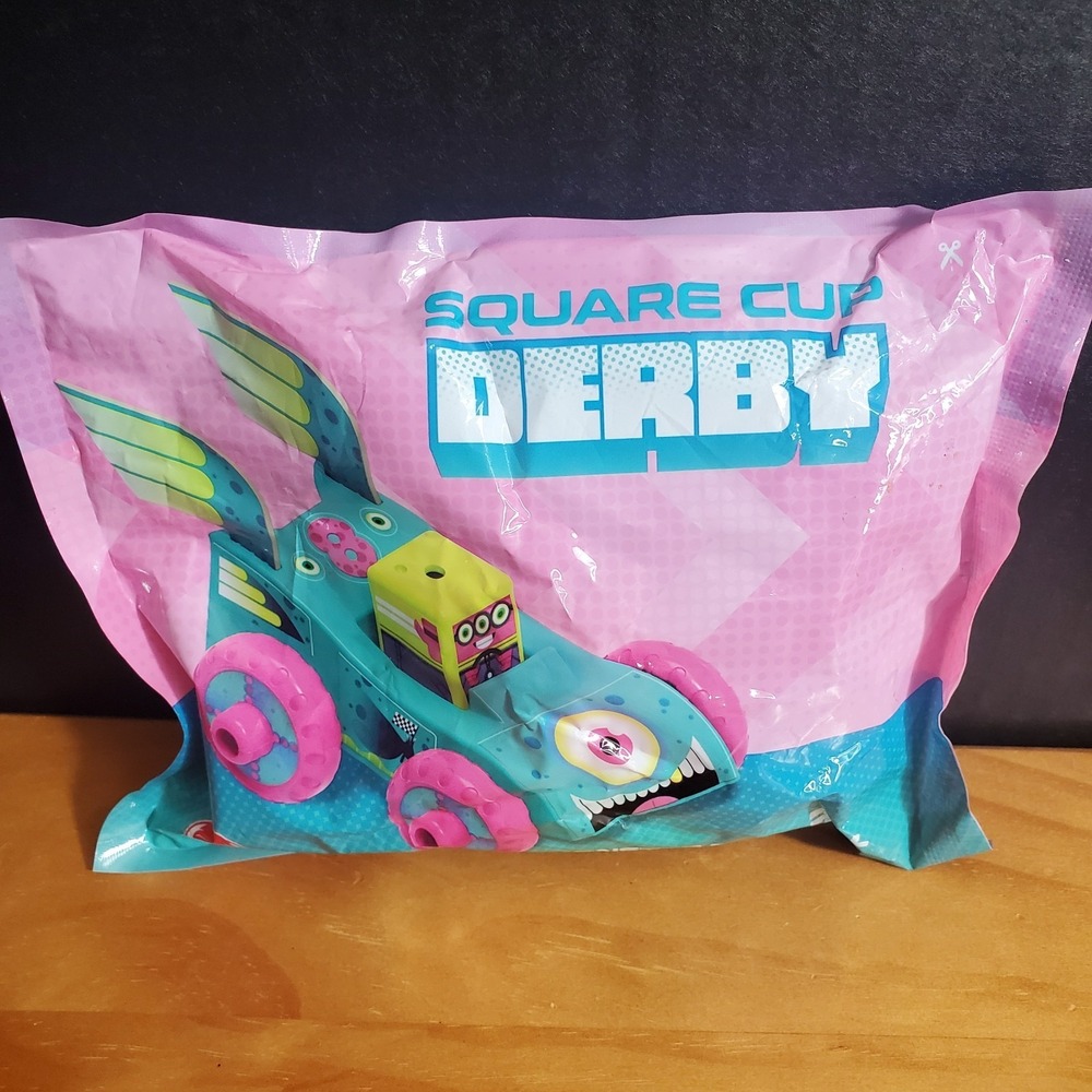 Wendy's Square Cup DERBY Monster Car Build Kit Kids Happy Meal Toy 3+ NEW